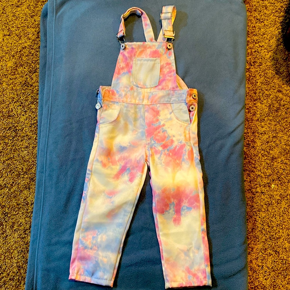 Toddler 2T  Tie-dye overalls